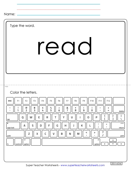 Type the Word: Read Type the Word: Read