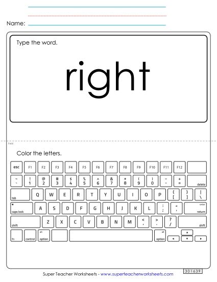 Type the Word: Right Type the Word: Right