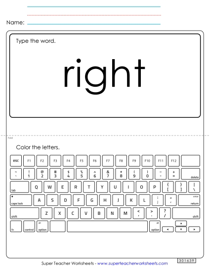 Type the Word: Right Type the Word: Right