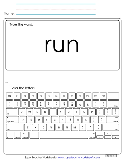Type the Word: Run Type the Word: Run