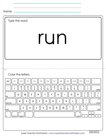 Type the Word: Run Type the Word: Run