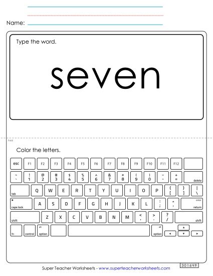 Type the Word: Seven