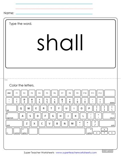 Type the Word: Shall Type the Word: Shall
