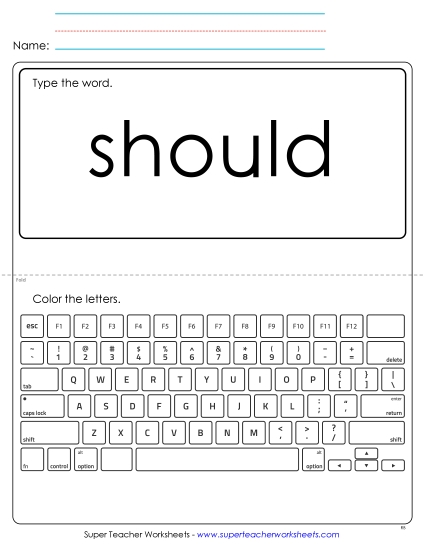 Type the Word: Should Type the Word: Should