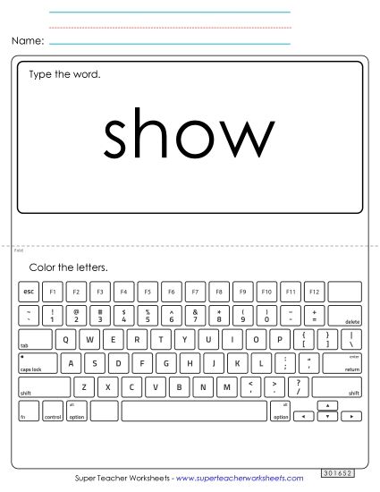 Type the Word: Show