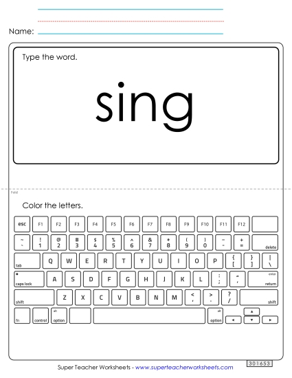 Type the Word: Sing Type the Word: Sing