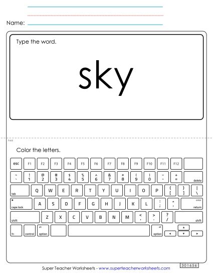 Type the Word: Sky