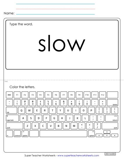 Type the Word: Slow