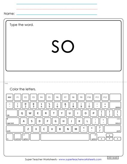 Type the Word: So Type the Word: So