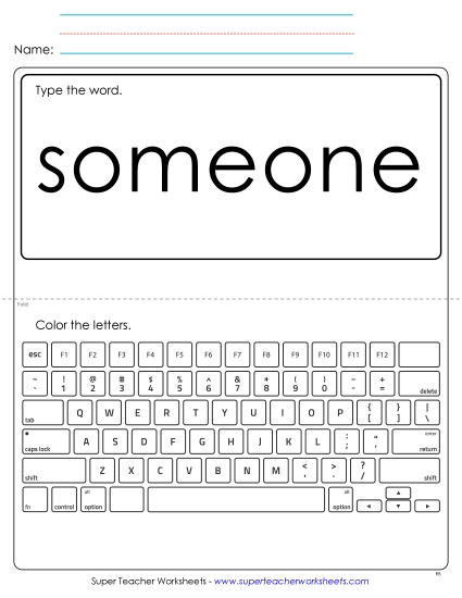 Type the Word: Someone Type the Word: Someone