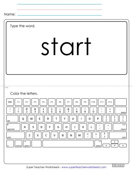 Type the Word: Start Type the Word: Start