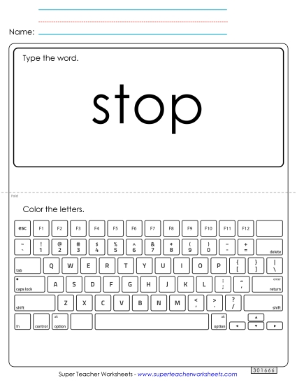 Type the Word: Stop Type the Word: Stop