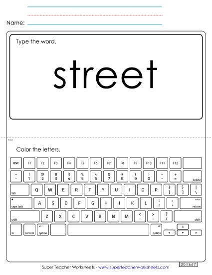 Type the Word: Street