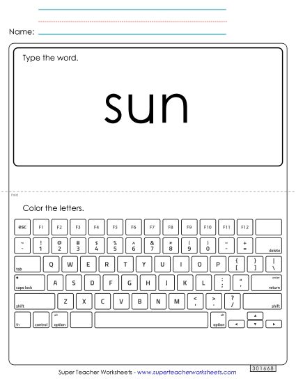 Type the Word: Sun