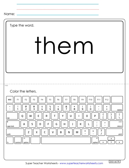 Type the Word: Them Type the Word: Them