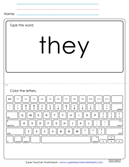 Type the Word: They Type the Word: They