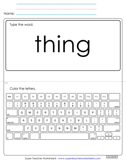 Type the Word: Thing Type the Word: Thing