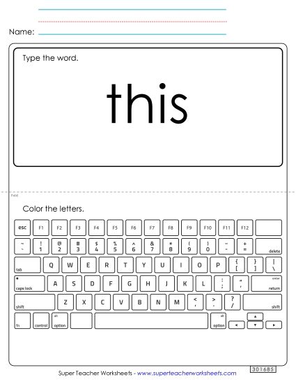 Type the Word: This Type the Word: This