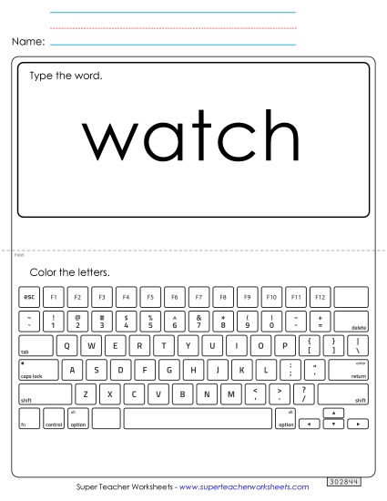 Type the Word: Watch Type the Word: Watch