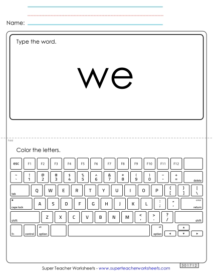 Type the Word: We Type the Word: We