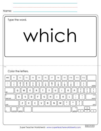 Type the Word: Which Type the Word: Which
