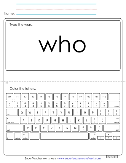 Type the Word: Who Type the Word: Who