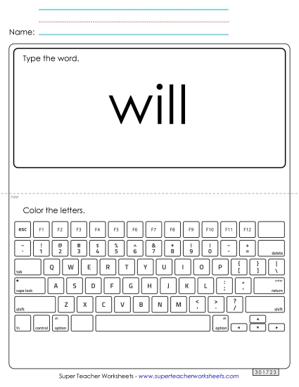 Type the Word: Will Type the Word: Will
