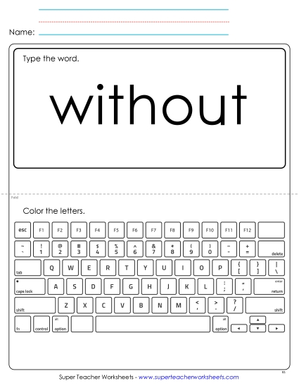 Type the Word: Without Type the Word: Without