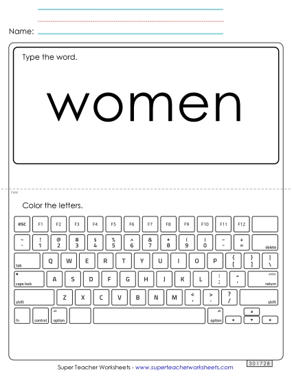 Type the Word: Women Type the Word: Women
