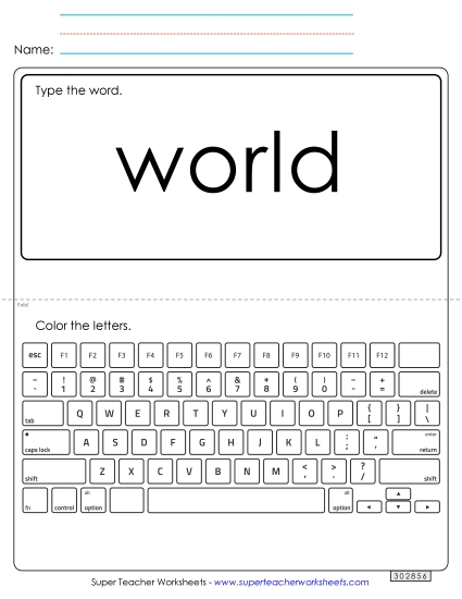 Type the Word: World Type the Word: World
