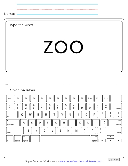 Type the Word: Zoo Type the Word: Zoo