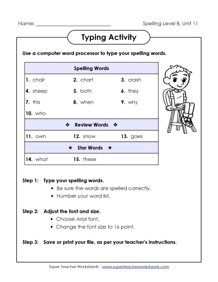 Worksheets - Typing Activity (B-11) Worksheets - Typing Activity (B-11)