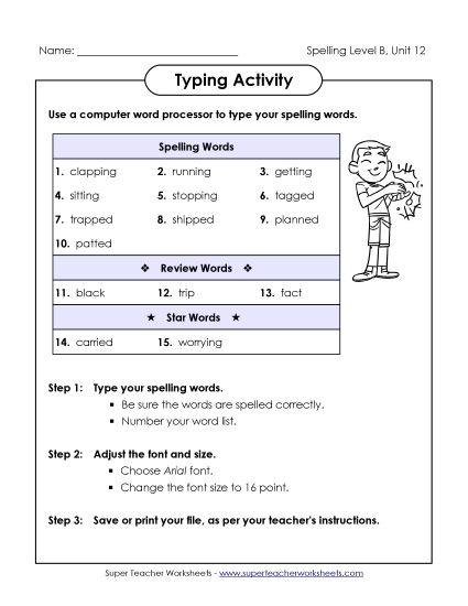 Worksheets - Typing Activity (B-12) Worksheets - Typing Activity (B-12)