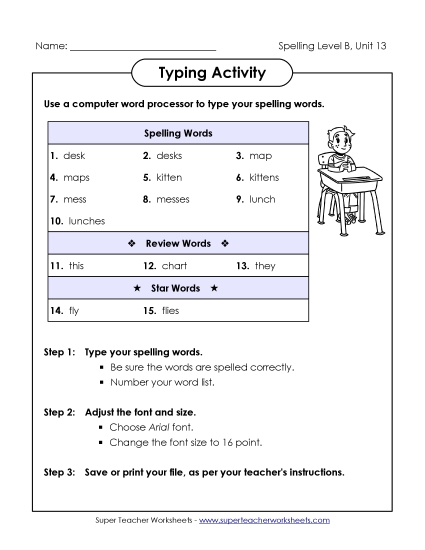 Worksheets - Typing Activity (B-13) Worksheets - Typing Activity (B-13)