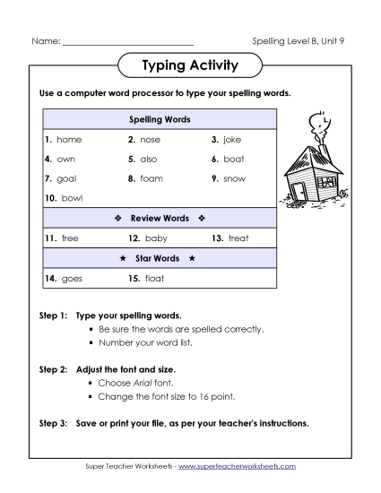 Worksheets - Typing Activity (B-9) Worksheets - Typing Activity (B-9)