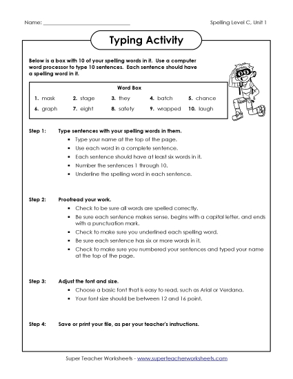 Worksheets - Typing Sentences (C-1) Worksheets - Typing Sentences (C-1)