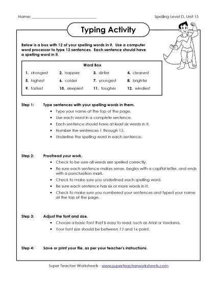 Worksheets - Typing Sentences (D-15) Worksheets - Typing Sentences (D-15)