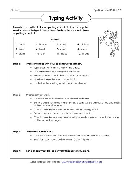 Worksheets - Typing Sentences (D-22) Worksheets - Typing Sentences (D-22)