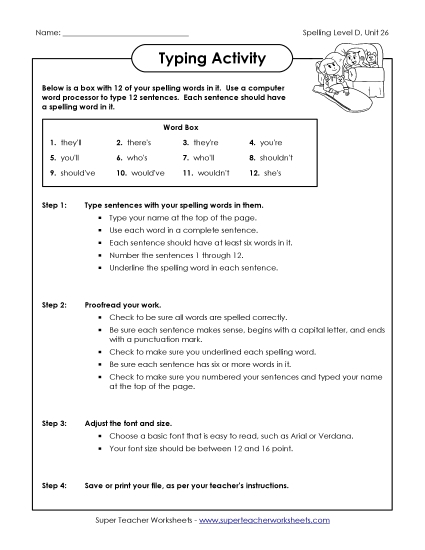 Worksheets - Typing Sentences (D-26) Worksheets - Typing Sentences (D-26)
