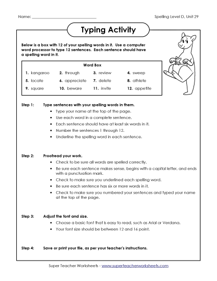 Worksheets - Typing Sentences (D-29) Worksheets - Typing Sentences (D-29)