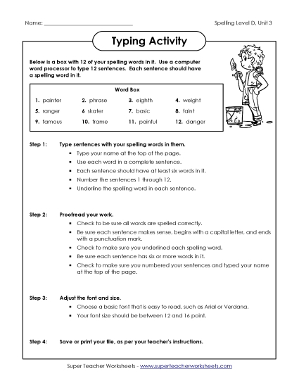 Worksheets - Typing Sentences (D-3) Worksheets - Typing Sentences (D-3)