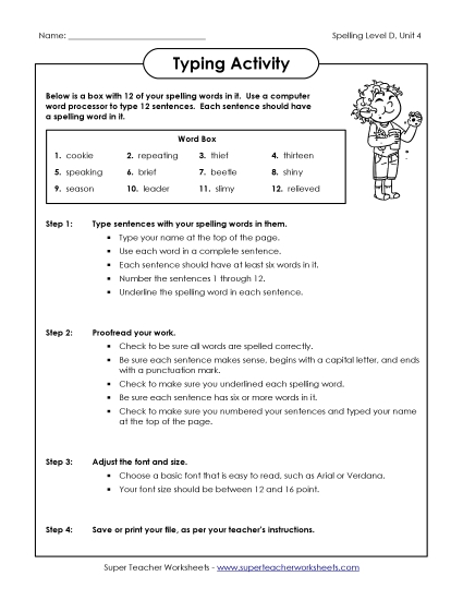 Worksheets - Typing Sentences (D-4) Worksheets - Typing Sentences (D-4)