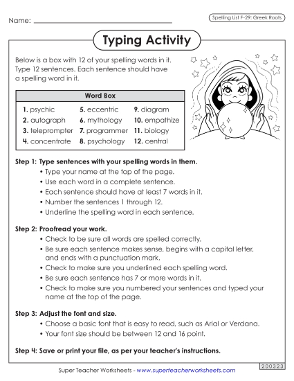 Worksheets and Puzzles - Typing Sentences (F-29) Worksheets and Puzzles - Typing Sentences (F-29)