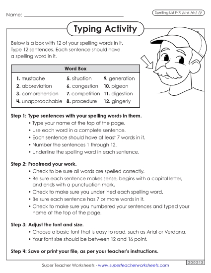 Worksheets and Puzzles - Typing Sentences (F-7) Worksheets and Puzzles - Typing Sentences (F-7)
