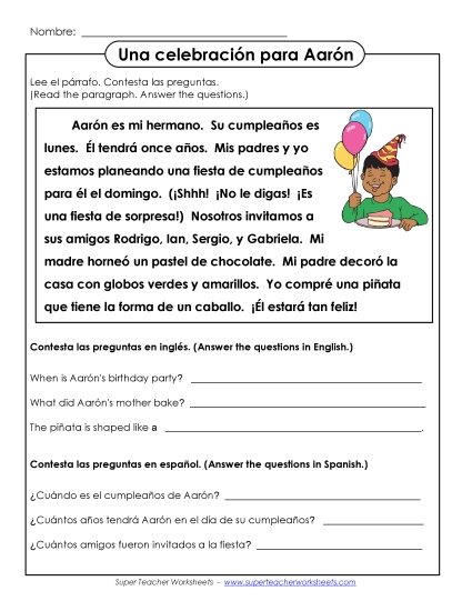 Short Passages (Level: Basic) - Una celebración para Aarón Short Passages (Level: Basic) - Una celebración para Aarón