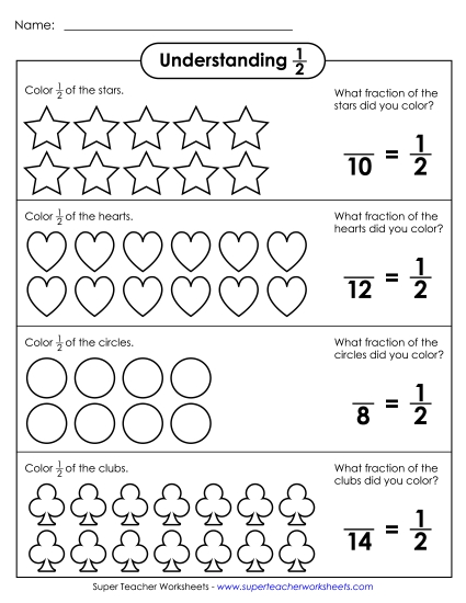 Simplifying Fractions - Understanding & Simplifying One-Half (Basic) Simplifying Fractions - Understanding & Simplifying One-Half (Basic)