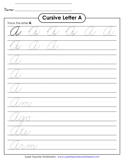 Capital Cursive Letters - Uppercase cursive A Capital Cursive Letters - Uppercase cursive A