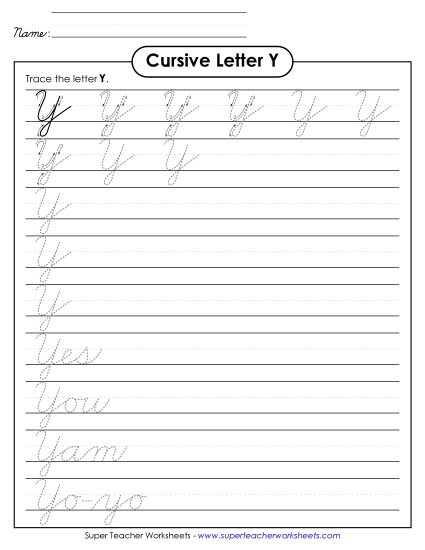 Capital Cursive Letters - Uppercase cursive Y Capital Cursive Letters - Uppercase cursive Y