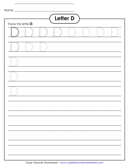 Letter D - Uppercase D (Smaller Font Size) Letter D - Uppercase D (Smaller Font Size)