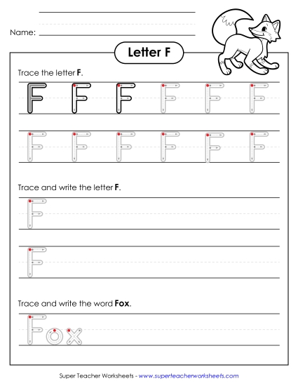 Letter F - Uppercase F (Outlined Letters)